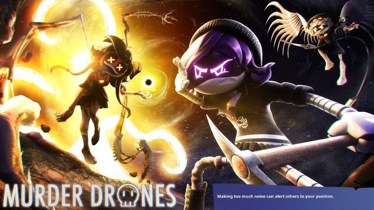 AlohaMonkeyy's tweet photo. why the murder drones finale thumbnail look like a fortnite loading screen 

#murderdrones https://t.co/YvzEsdivjr