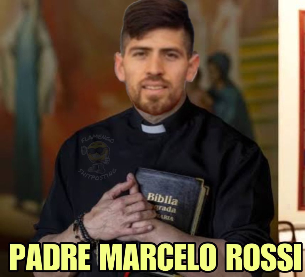 caiozucker's tweet photo. @Flamengo GRAÇAS A DEUS E AS MÃOS DO PADRE AGUSTIN ROSSI https://t.co/BH4jxyTxj1