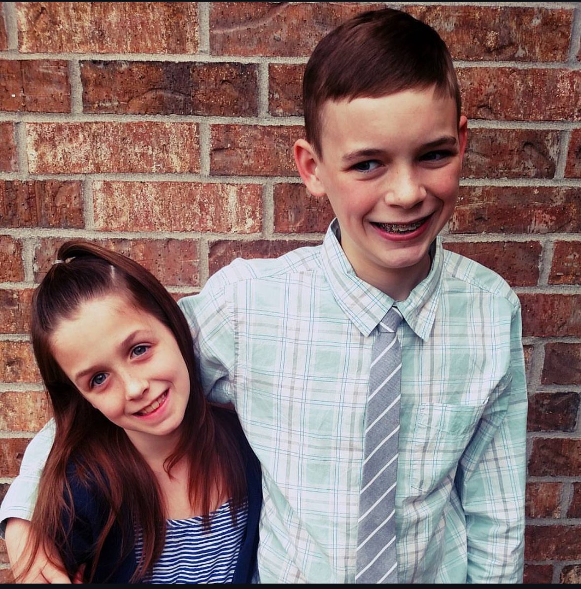 MixedDoublesPod's tweet photo. The back to school photoshoot is a tradition as old as time. So in celebration of our Back To School show, enjoy a little throwback Thursday of our hosts @blaise_fields  &amp; @abigail_klap. Tune in at 11 PM on Friday for the Mixed Doubles back to school special!! https://t.co/F0FGgtiMAC