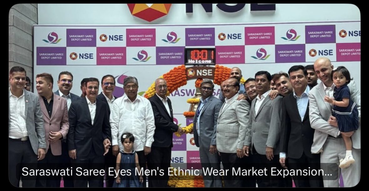 PiyuduttaPiyu's tweet image. Saraswati Saree Depot 

New tagline: Where are the women? Celebrating our IPO without the stars of our show!