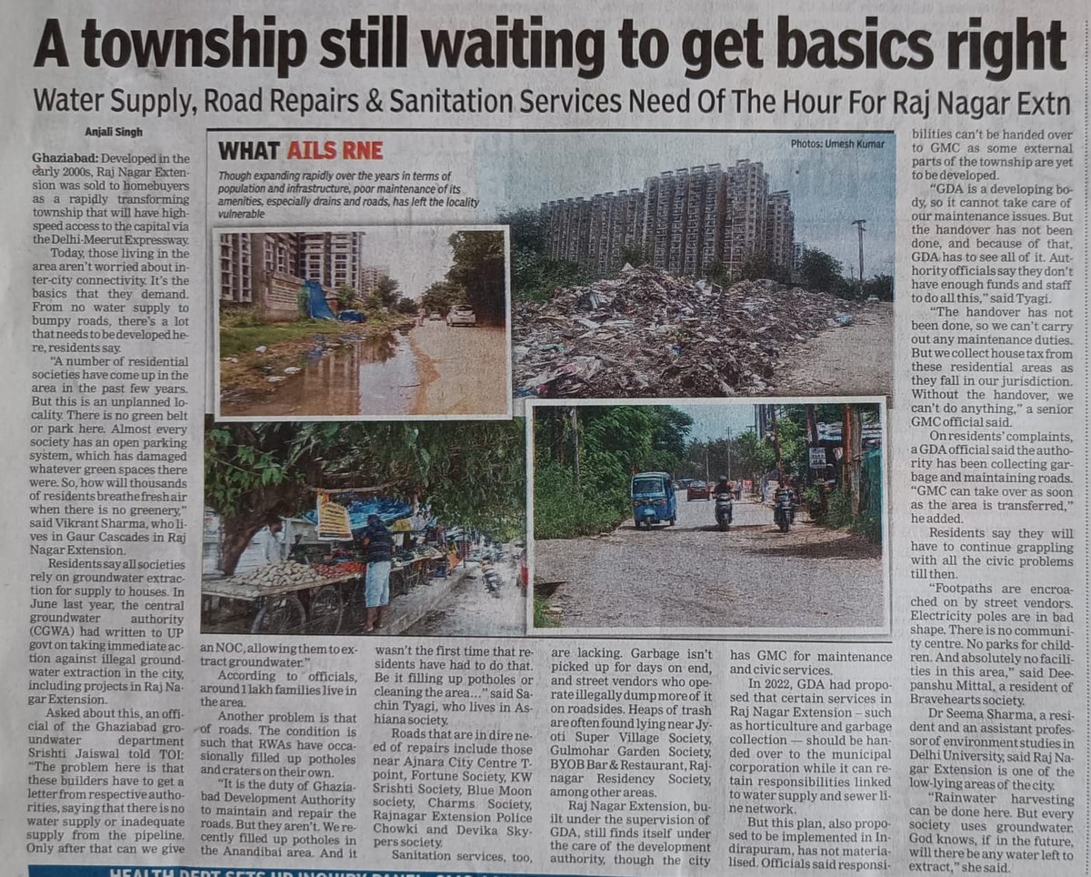 scribe_anjali's tweet photo. Developed in the early 2000s, Raj Nagar Extension was sold to homebuyers as a rapidly transforming site that will have high-speed access to the capital via the Delhi-Meerut Expressway.

https://t.co/lyBrQ2Rst2 https://t.co/FTaslOLMWC