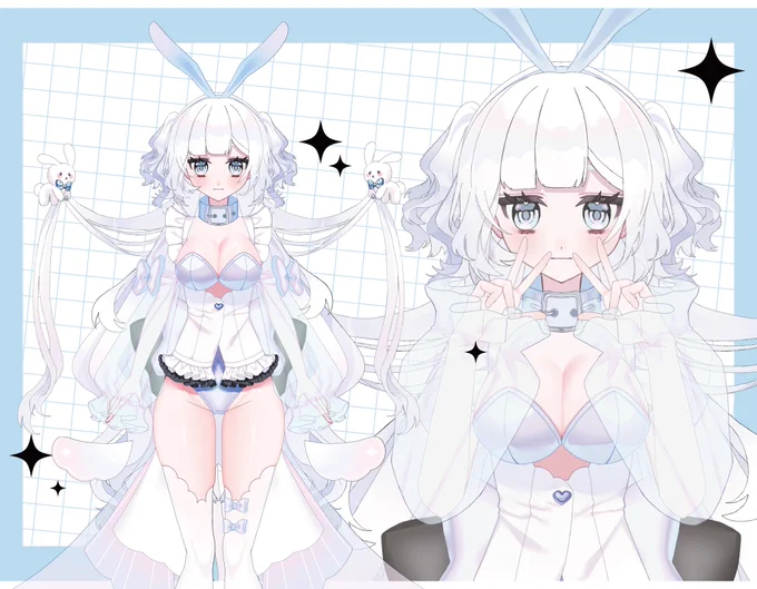 天使バニーちゃんモデルnizimaにて販売開始しました!可愛く仕上がっておりますので、是非動かして見てください  #魂募集  #Live2DCommissions  #Vtuber魂募集  #有償依頼  