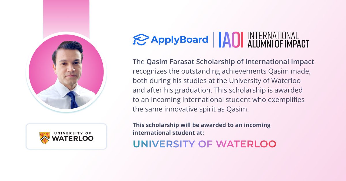 Honored to announce that a scholarship will be created in my name for an incoming international student at <a href="/UWaterloo/">University of Waterloo</a> . This is a dream come true, and I’m excited to support the next generation of international leaders. #InternationalAlumniofImpact #IaoI2024