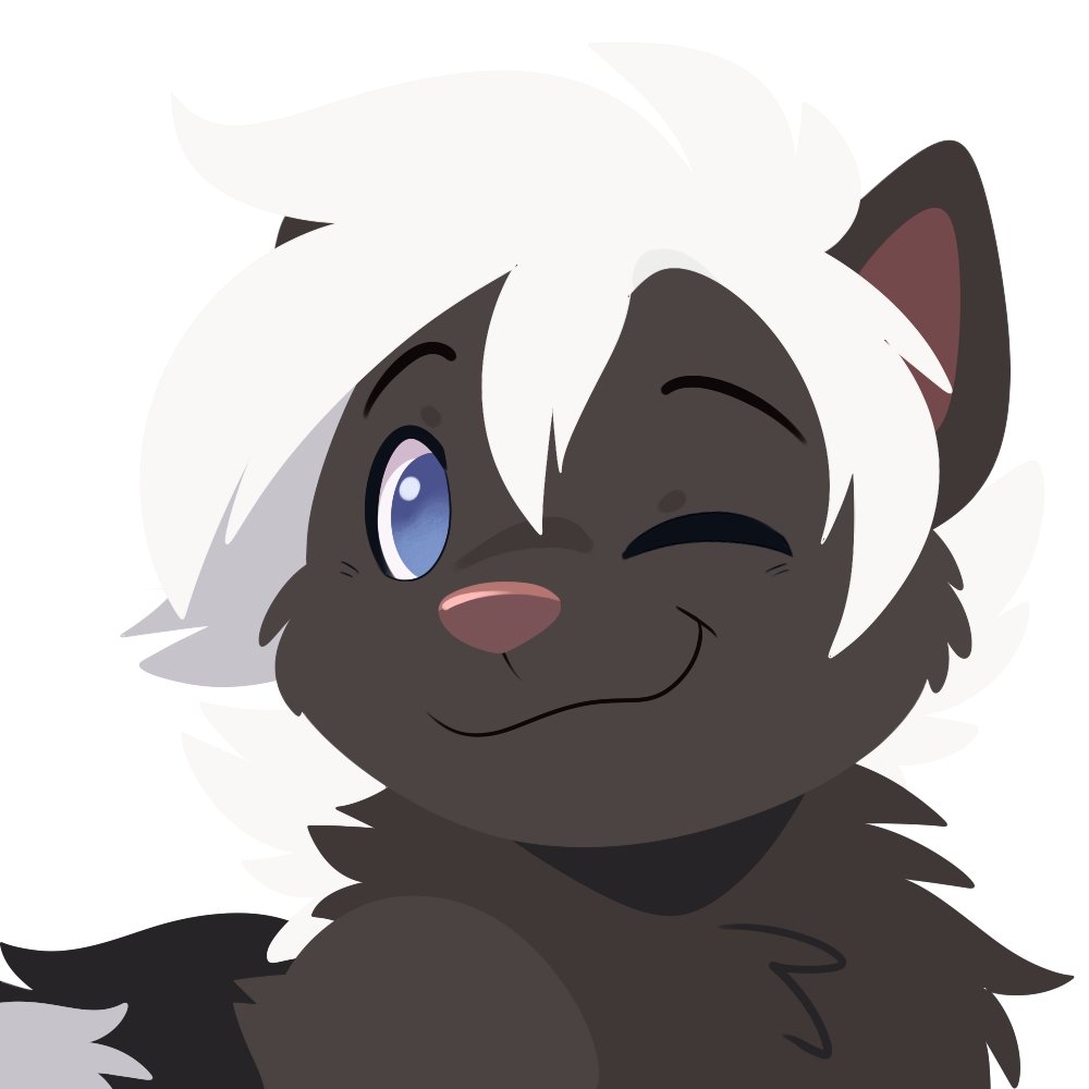 NoxiousSkunk's tweet image. This one&apos;s an animated avatar based on a wink sticker by Feve and animated by Ivycomb - the animation is so smooth!
