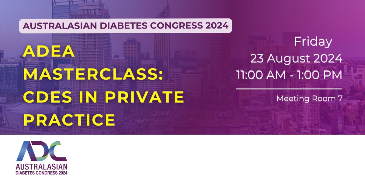 Australian Diabetes Educators Association (@ausdiabetesed) on Twitter photo 📌📍Happening now at ADC 2024 | 23 August 2024 | 11:30 AM - 1:00 PM (AWST) 📌📍Happening now at ADC 2024 | 23 August 2024 | 11:30 AM - 1:00 PM (AWST)
