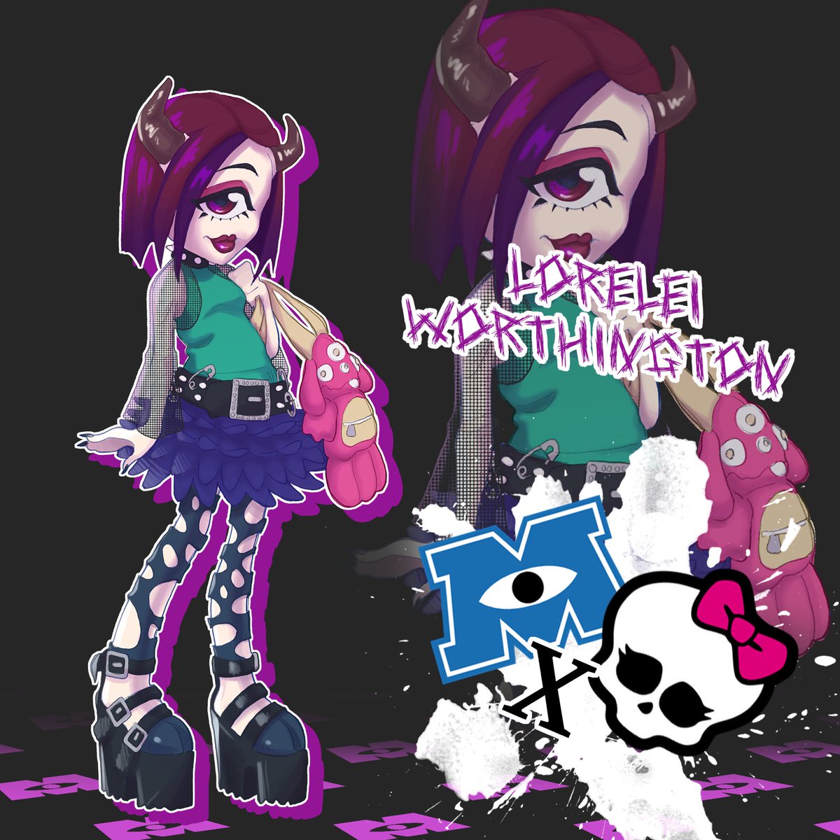 KordeliahMuneca's tweet image. Yassifies your Pixar Monster movie

Another addition to the Monsters inc x Monster high illustrations I did some months ago
This time it’s Lorelei Worthington, daughter of Johnny Worthington, from #monstersatwork

Season 2 had me 😭