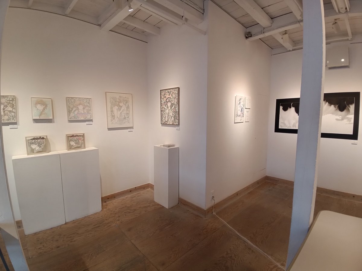 irorimura2005's tweet photo. ＼3日目オープン／

▶イラストレーション展＋ vol.５
大河 繁
尾中 哲夫
木村 智博
岡田 大貴

本日も19:00までお待ちしています、是非お越しください😊
　
会期┃2024/ 8/21(水）～ 8/25（日）
会場┃イロリムラ[89]画廊 展示室１
大阪市北区中崎1-4-15
#イラストレーション https://t.co/YrvmGHUsyz