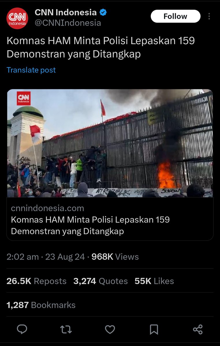 Temen-temen neozen ada yg belum dikembalikan ke keluarganya :( 

KEMBALIKAN TEMAN-TEMAN KAMI‼️

#️⃣KawalPutusanMK 
#️⃣TolakPilkadaAkal2an
#️⃣TolakPolitikDinasti
#️⃣PeringatanDarurat
#️⃣IndonesiaEmergencyDemocracy