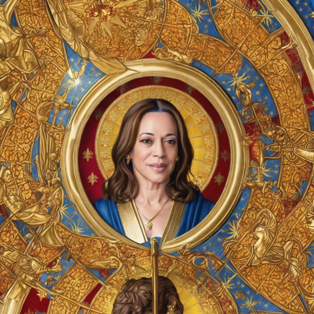 paintedsaintly's tweet photo. Saint Kamala 
@KamalaHarris @KamalaHQ https://t.co/WJpS5T9rOF