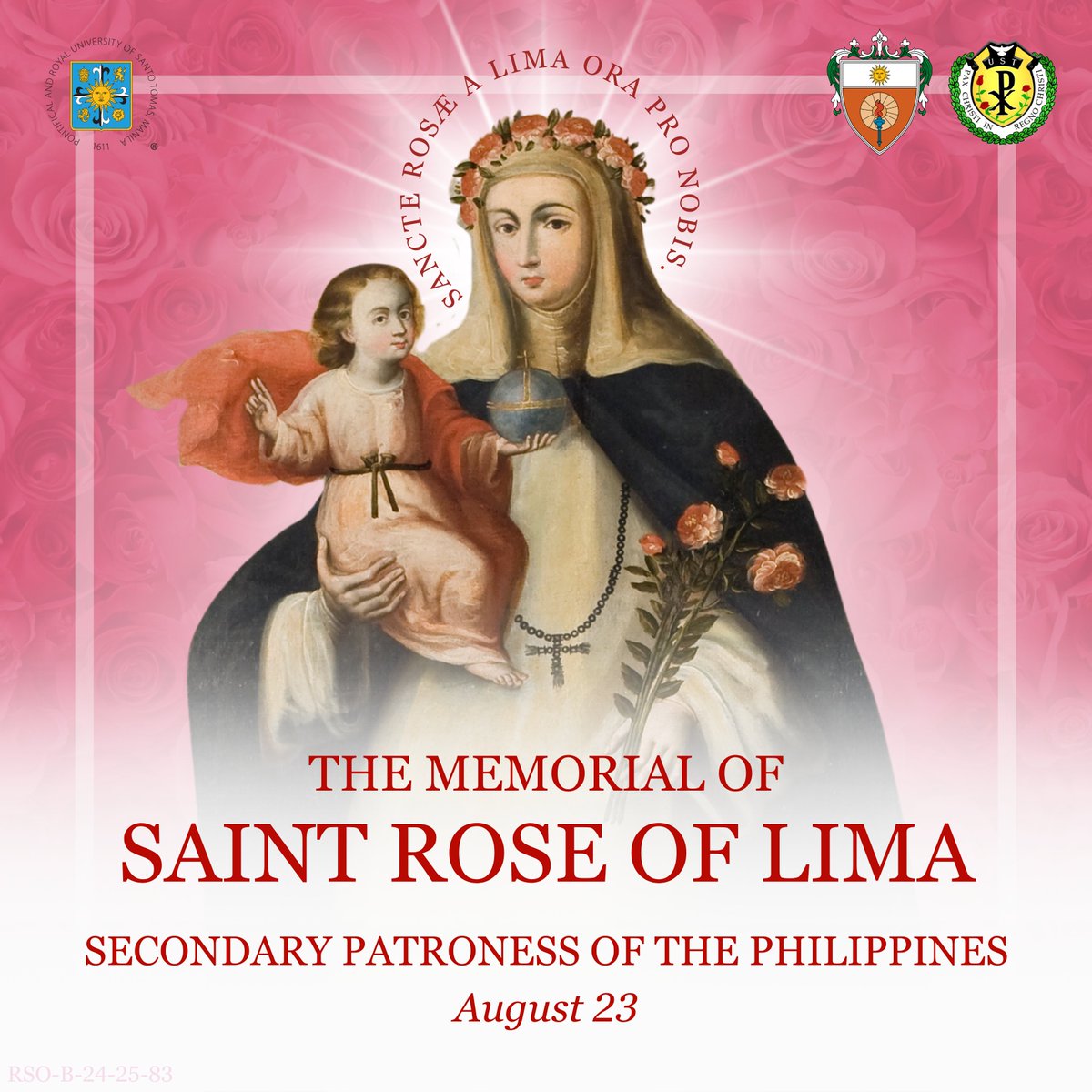 ustpaxeduc's tweet photo. "Isabel ang piling ngalan
nang ikaw ay bininyagan
dahil sa Rosas, wangis at kariktan
ang Rosa naging palagian"

Viva, Sta. Rosa de Lima!

Posted with permission from the Organization Advisers. #USTPaxEduc2425 https://t.co/otYYSRxgIs