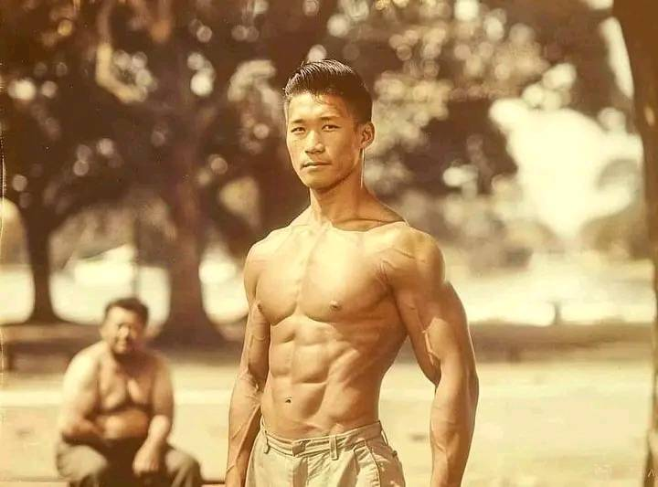 LunaGitana0333's tweet photo. Esta foto fue tomada en 1946.
Este tipo es Ken Shimizu, tiene 35 años y tiene 2 hijos.
Shimizu nunca corre, duerme hasta tarde
Come lo que quiera, incluso bebe cerveza en lugar de agua, cena muchos tipos de comida todas las noches...
¿Qué hace Shimizu para conseguir ese cuerpo?
Shimizu no tiene ningún secreto.
Shimizu es la persona sentada en la esquina inferior izquierda de la foto...