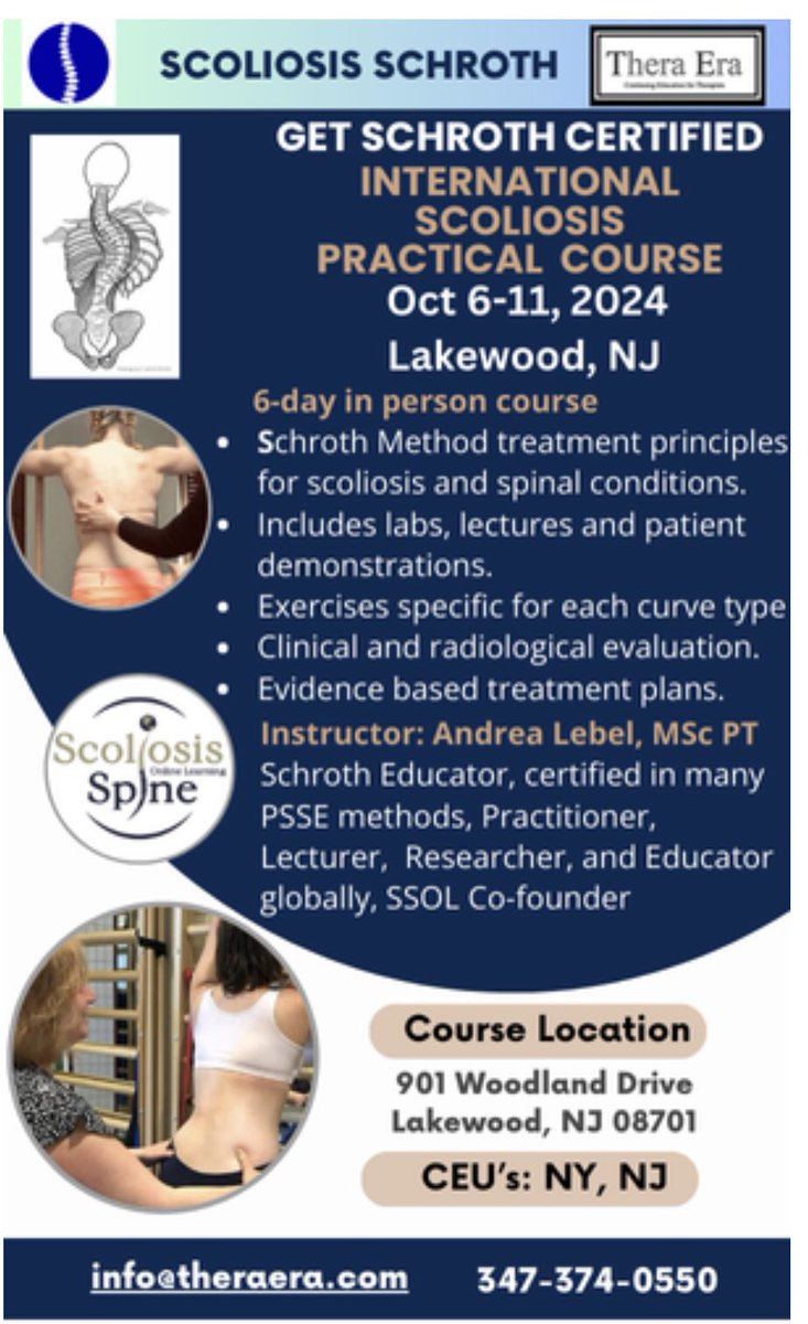 Few seats left for the Certification Schroth Course with Andrea Lebel SSOL Educator email your questions directly: scoliosisphysiotherapy@gmail.com #scoliosis #scoliosiseducation #schothmethod #schrothcertification #physiocourse #PhysicalTherapy #PSSE #SSOLGlobal #SOSORT2024