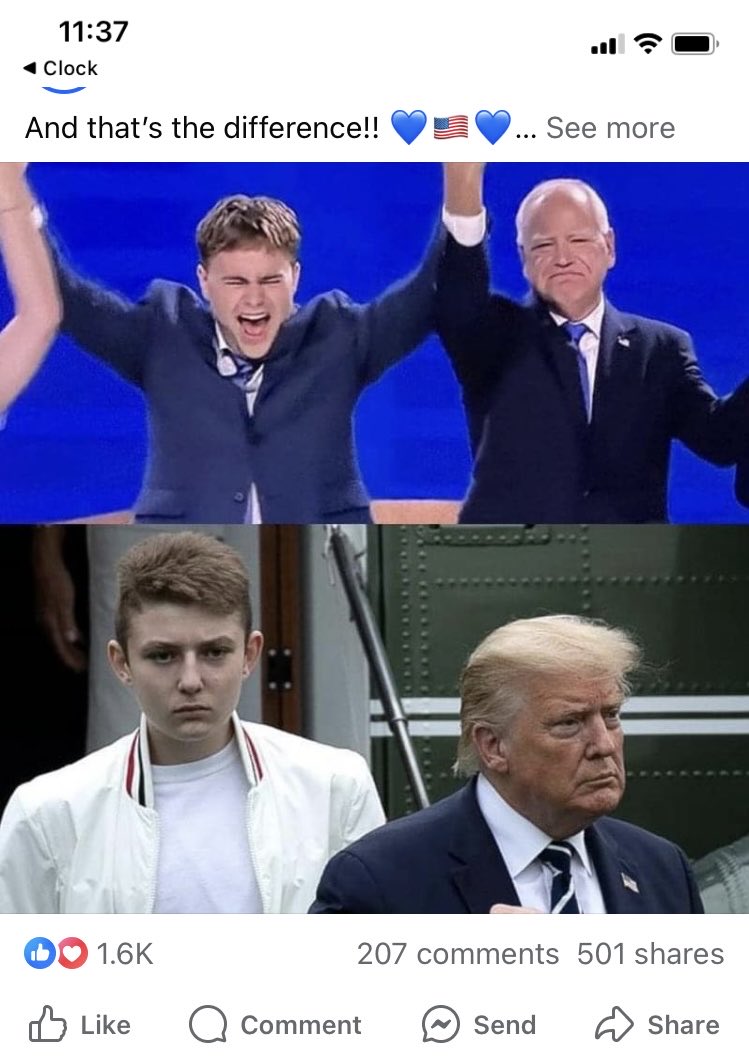 Gee , I wonder which son has the best dad?