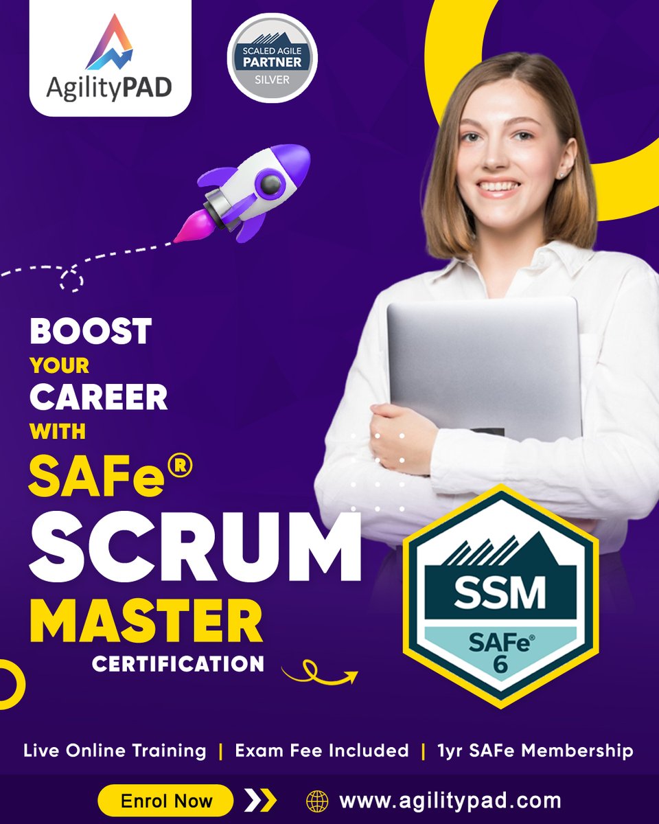 agilitypad's tweet photo. Boost your career with SAFe® Scrum Master Certification.🎓
Book Now: https://t.co/fHQnYegaaw
#agilitypad #safe6 #businessowner #productowner #productmanager #softwaredevelopment #projectmanager #designthinking #training #lean #scrummaster #scrumtraining #kanban #ScrumMaster https://t.co/sGjIwDGNM7