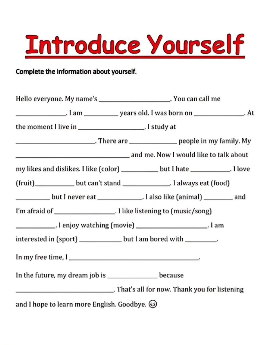 Introduce yourself.