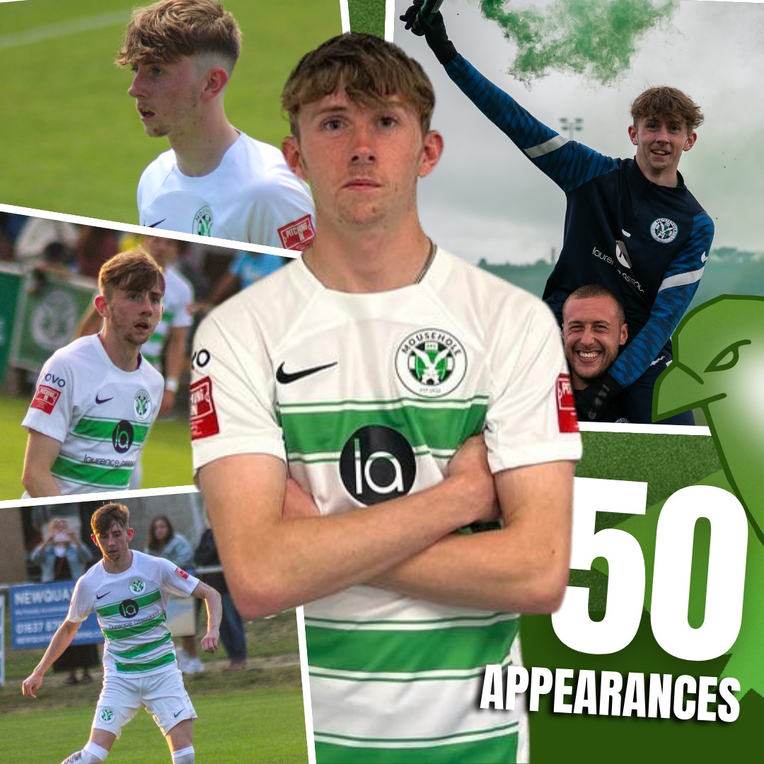 5️⃣0️⃣ Congratulations to <a href="/JackSymons13/">Jack Symons</a> who recently reached 50 First Team appearances for Mousehole AFC 💚