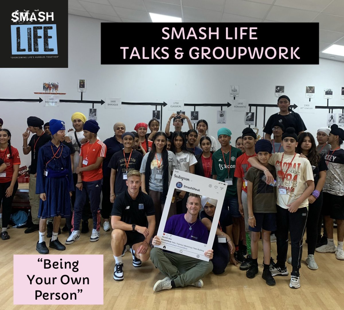 SmashLifeUK1's tweet photo. 💥Smash Life💥

A brilliant day attending @SikhWelfare summer camps for the 3rd year delivering talks and group work 

This years group work theme “being your own person” 

Lots of honesty, vulnerability, listening, learning, fun and connection 

Thanks for having us guys 💙❤️ https://t.co/Pb3NI2SsYm