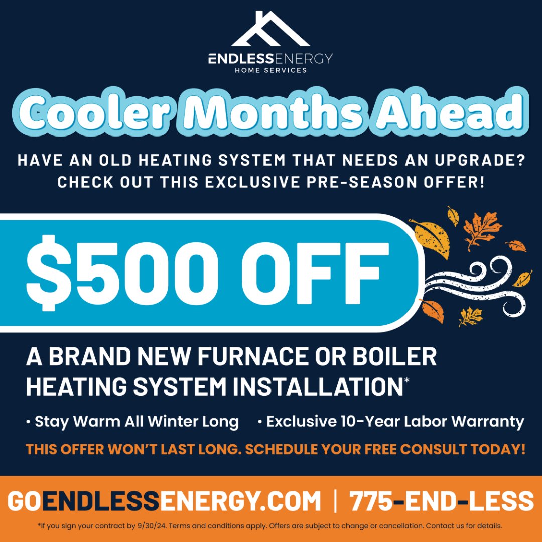😫 Tired of Constant Furnace Repairs? 😫

Imagine coming home to a haven of perfect warmth every day this winter. Experience worry-free comfort with a new furnace or boiler heating system installation.

We're here for you, let's chat today and get your home Fall ready!