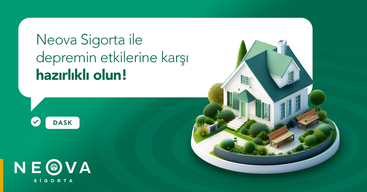 DASK zorunlu deprem sigortası ile binalarınızı doğrudan veya dolaylı oluşabilecek maddi zararlara karşı teminat altına alın!

Neova Sigorta ile depremin etkilerine karşı hazırlıklı olun!

#Neova #NeovaSigorta #DASK #DepremSigortası