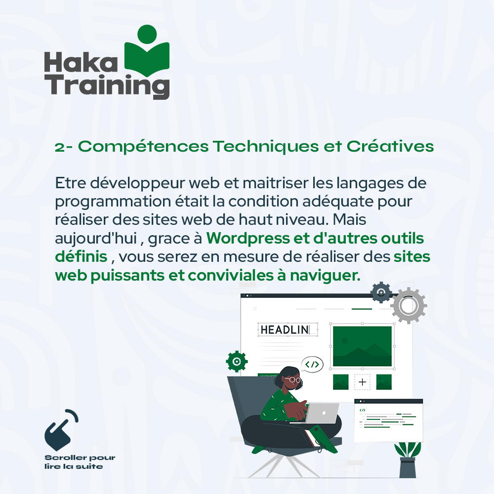 HMTAKADEMY's tweet image. La gestion de sites web est cruciale. Holmetech Akademy propose des bootcamps intensifs pour former des experts en webmastering.
3 points clés :
Formation pratique.
Compétences en design web.
Débouchés variés.
Inscrivez-vous rapidement ! #holmetechakademy #bootcamp #webmastering