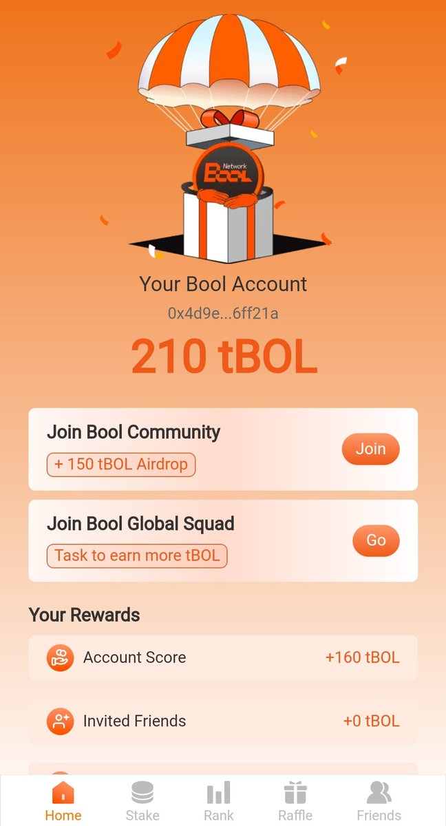 <a href="/bool_official/">Bool Network</a> แจก Airdrop $tBOL 
ตามอายุการใช้งาน Telegram ง่ายๆ 🪂

ทางไปครับ ✅
t.me/boolfamily_bot…
Unlock the value of your Telegram account in $tBOL! Join NOW and dominate the leaderboard!.

ปล.จะมี Task ง่ายๆให้เราเก็บ $tBOL เพิ่มกันด้วยนะครับ