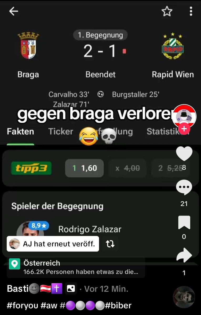 11 Jähriger austriana lacht Rapid aus weil sie gegen ein 120 Mio Marktwert verein verloren haben...💀