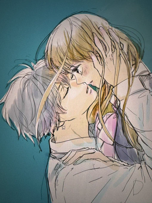 早速恋しま9巻お手にとってくださった方、ありがとうございました カバーイラスト、集中して描いていたので制作過程の写真も全然撮ってませんでしたラフの段階でパソコンで色塗って雰囲気を掴んでからアナログ本番に入ります  #どうせ恋してしまうんだ #恋しま