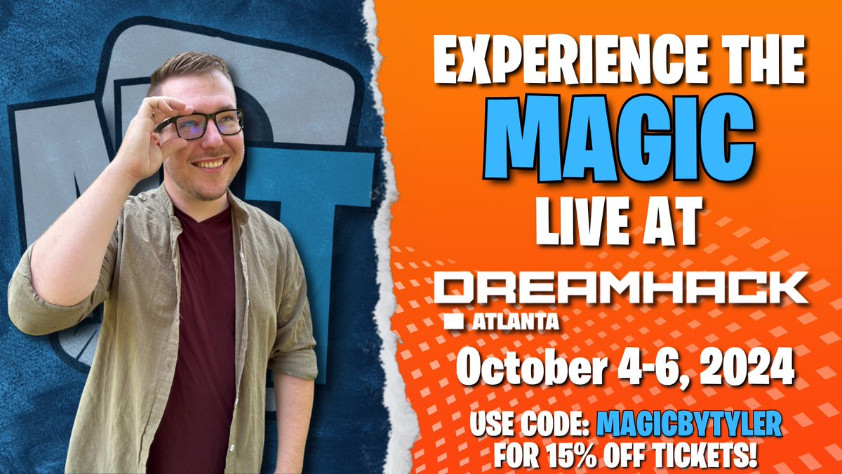 tylerreedlive's tweet photo. @GamerAdvantage I’ll be sporting my @GamerAdvantage glasses at @DreamHackNA as their only Magician Creator!

#gafam #gapartner #dreamhack https://t.co/HXnkSiveYQ