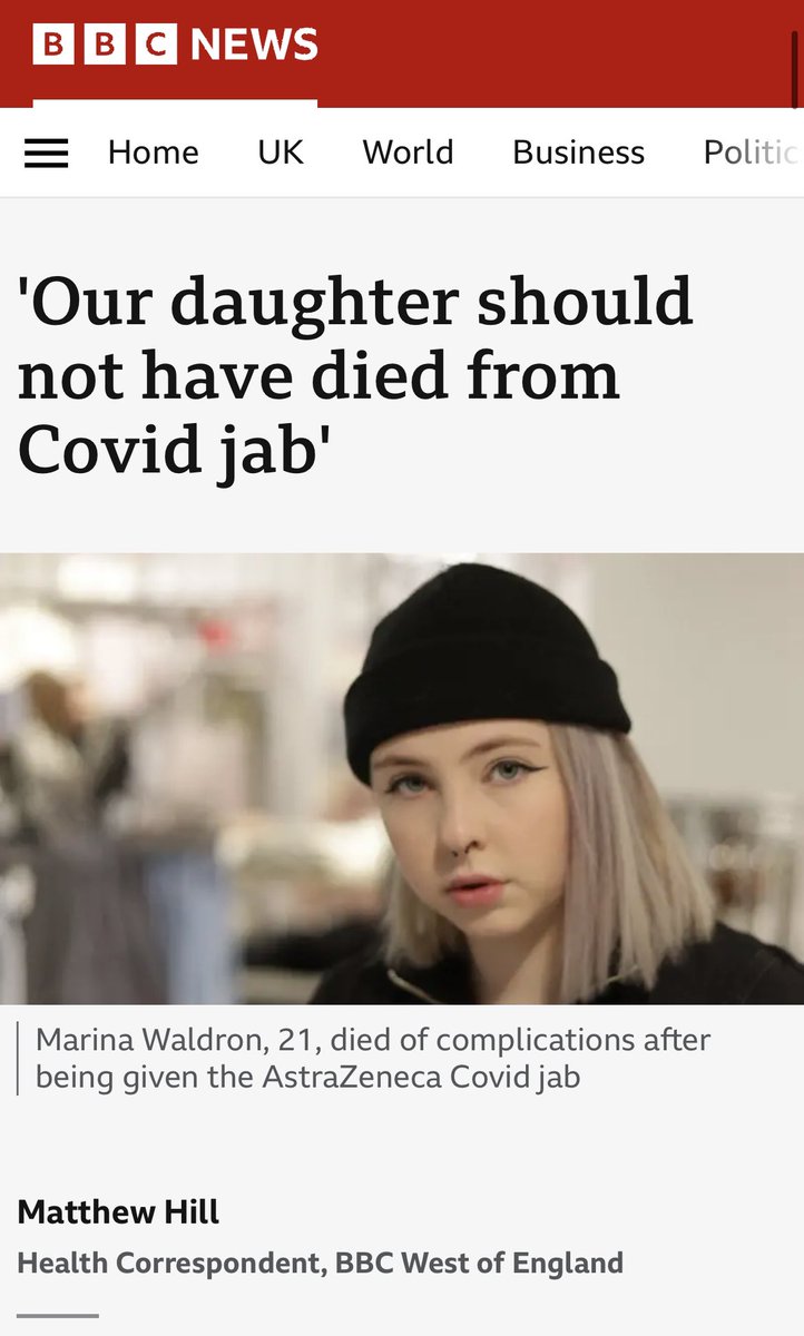 BREAKING BBC NEWS:

Astra Zeneca vaccine deaths : families ask why safety warnings not shared ?

Why? It’s because that’s what corporate psychopathic entities do : ‘callous disregard for the safety of others’ 

Stop Big Pharma mass manslaughter 👊

bbc.co.uk/news/articles/…