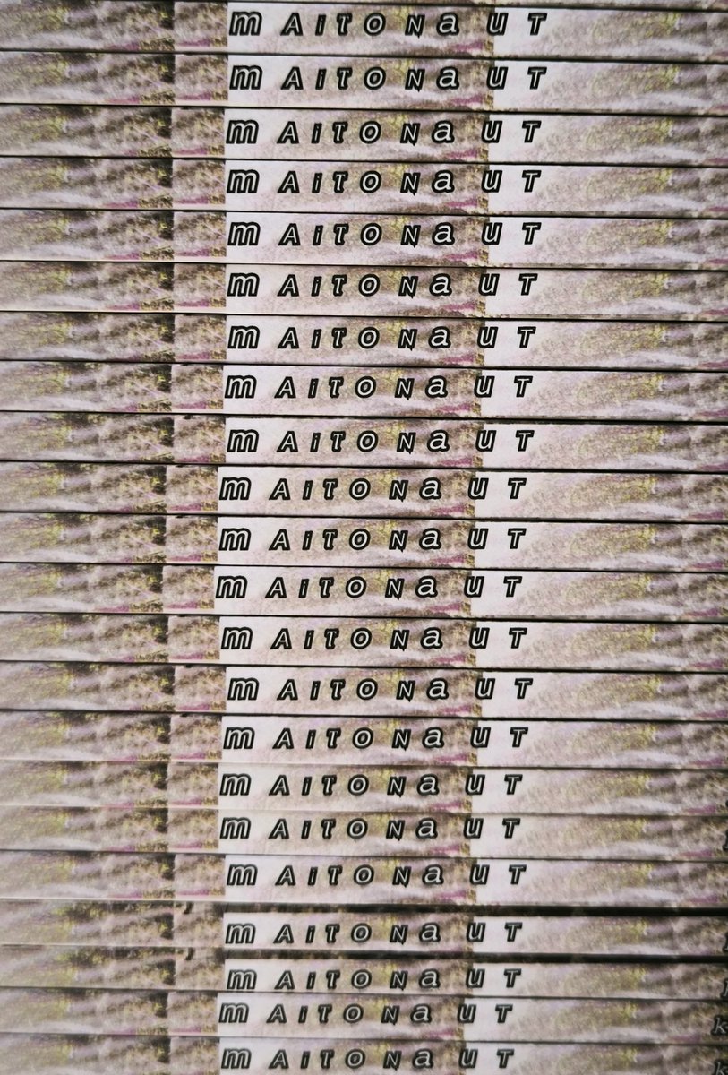 MAITONAUT, my 3rd book, is published by <a href="/new_sinews/">new_sinews</a> TODAY 
🌌
you can buy it online: newnewsinews.com/books/maitonaut

+ in select real-world shops including <a href="/Good_Press/">Good Press Gallery</a> &amp; <a href="/TheCommonPress/">The Common Press Bookshop</a> 

there will be a little (london) launch party at <a href="/HousmansBooks/">Housmans Bookshop</a> tomorrow, hopefully see you there&lt;3