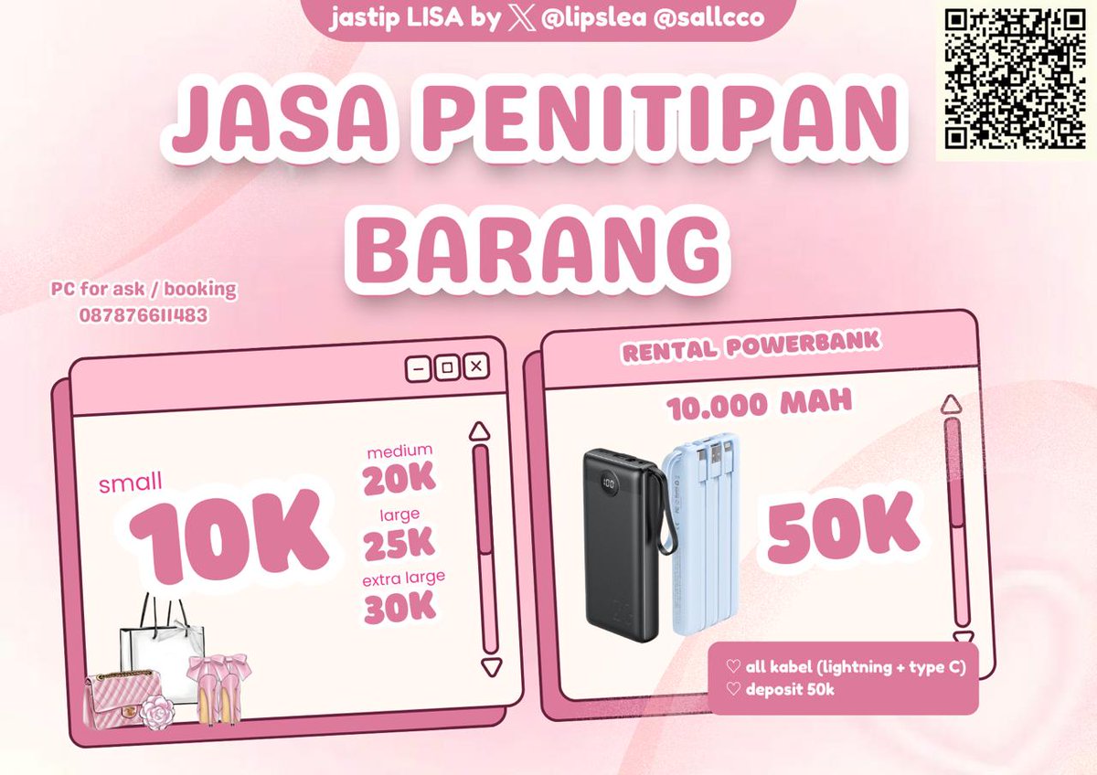 Lisa🫟 Jastip Barang Concert/Rent Powerbank tweet media