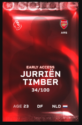 SORARE GIVEAWAY TIME!🎁

We reached a 1000 subs before the deadline I set, so as promised, it's time for another big giveaway!

Rare In-Season Jurriën Timber is up for grabs.
To participate:

- Follow &amp; Retweet
- Leave a comment with your SorareInside username! (Subs only)