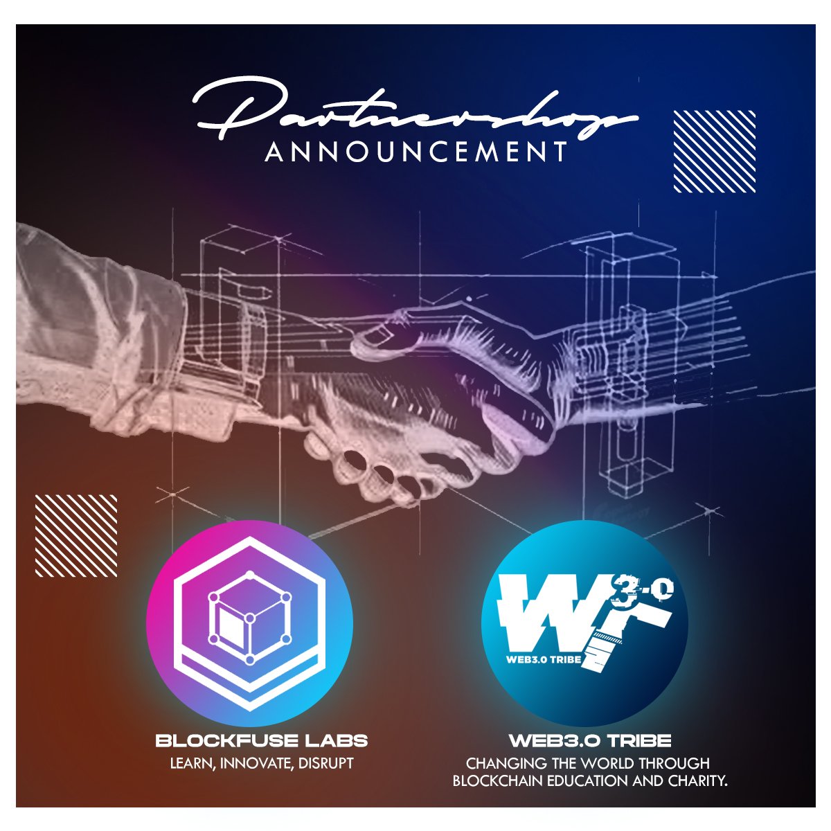 blockfuselabs's tweet image. 🎉 Exciting Times Ahead! 🎉
Blockfuse Labs is teaming up with Web3.0 Tribe, and we couldn't be more excited! 
 Get ready for a fun and innovative journey—big things are on the horizon!

#BlockfuseLabs #Web3Tribe #CommunityPartnership #Blockchain #InnovationInAction