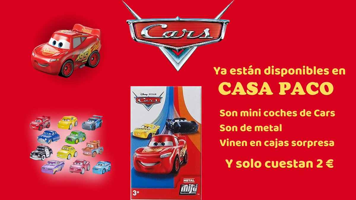 casapacoubeda's tweet photo. ¡Velocidad, amistad y muchas aventuras! 🌟🏎️ Recorre el mundo a toda marcha con tus personajes favoritos de Cars. 🚗💨 

#Cars #Coleccion #Pixar https://t.co/jmtXm4819R