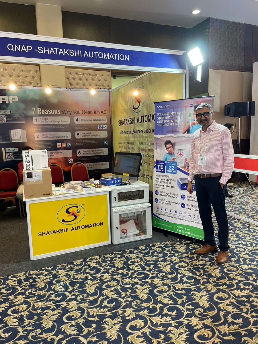 HappinetzIndia's tweet photo. Happinetz is a part of of the Maha Securetech Expo, Maharashtra's biggest IT, CCTV Security, and AI event!
Co-founder and COO @Vikas_Agarwal18 joined Cache Technologies Pvt Ltd at Shatakshi Automation stall at the expo. https://t.co/KTZpYtWNgp