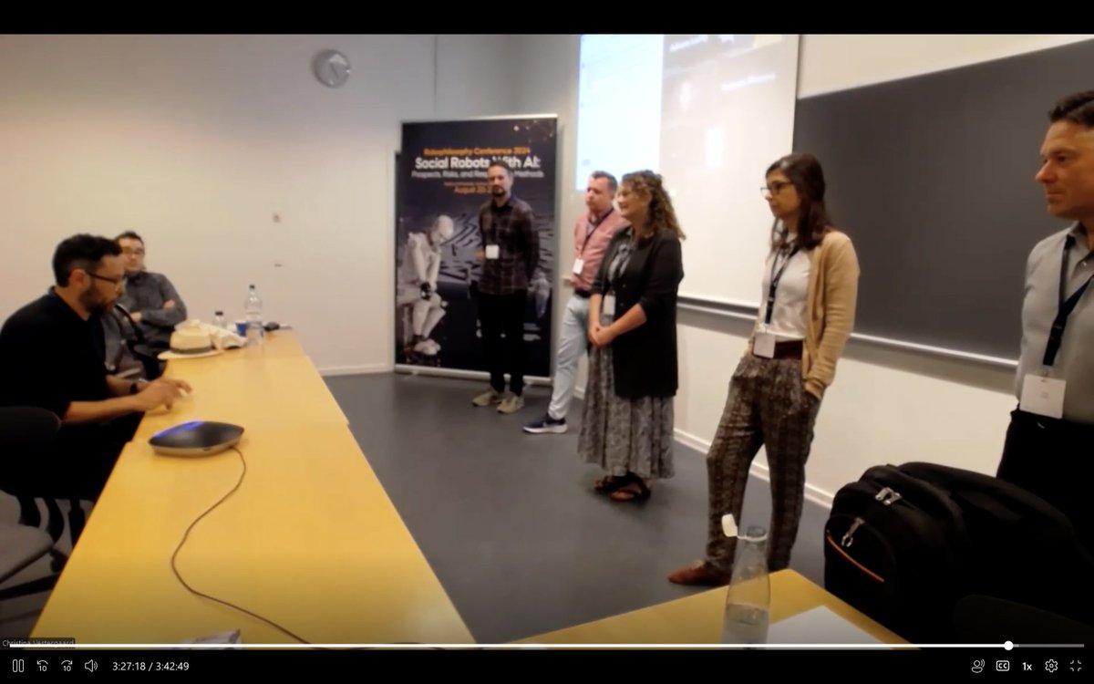 Aybike Tunรง (@_aybig_) on Twitter photo Yesterday's #Robophilosophy2024 Workshop 10: Robot Rights - From Theory to Practice was a blast! We absolutely nailed it and had a great time.
<a href="/David_Gunkel/">David J. Gunkel</a> <a href="/autumnedwards/">autumn edwards</a> <a href="/KamilMamak/">Kamil Mamak</a> Yesterday's #Robophilosophy2024 Workshop 10: Robot Rights - From Theory to Practice was a blast! We absolutely nailed it and had a great time.
<a href="/David_Gunkel/">David J. Gunkel</a> <a href="/autumnedwards/">autumn edwards</a> <a href="/KamilMamak/">Kamil Mamak</a>