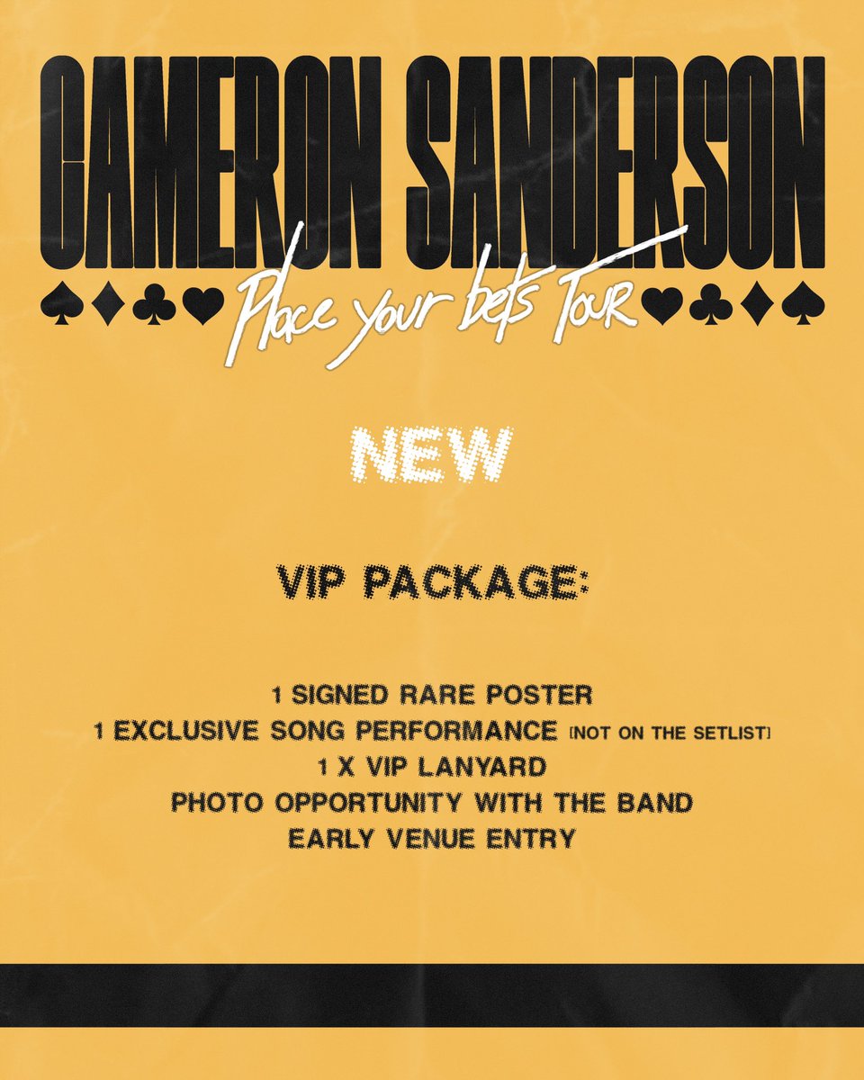 UK TOUR GENERAL SALE HAS BEGUN: cameronsanderson.co.uk || GET THEM WHILE YOU CAN AAHHH 🧡