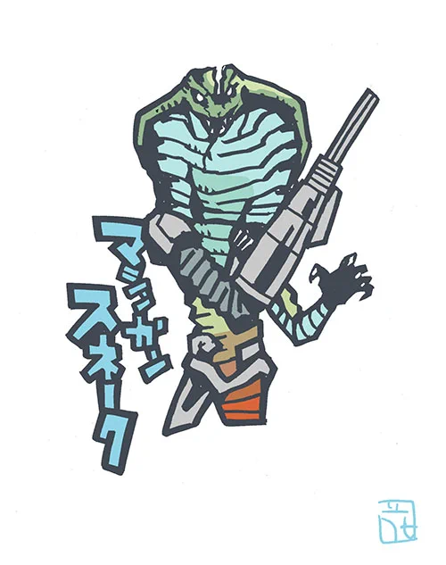 ヘビ三兄(妹)弟#このタッチ#三兄弟シリーズ #仮面ライダーV3 #仮面ライダーストロンガー #メタルギアソリッド 