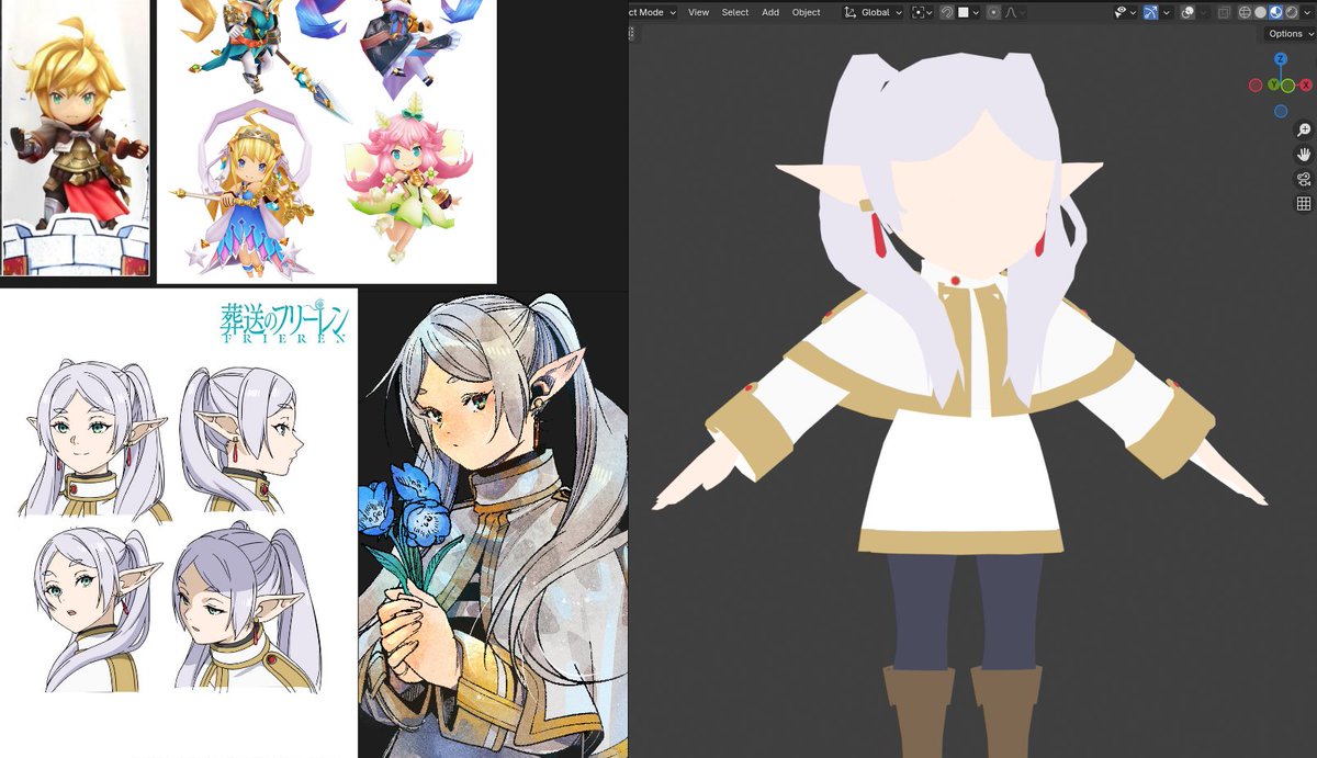 wip. i wanted to make a simpler model inspired by dragalia losts style