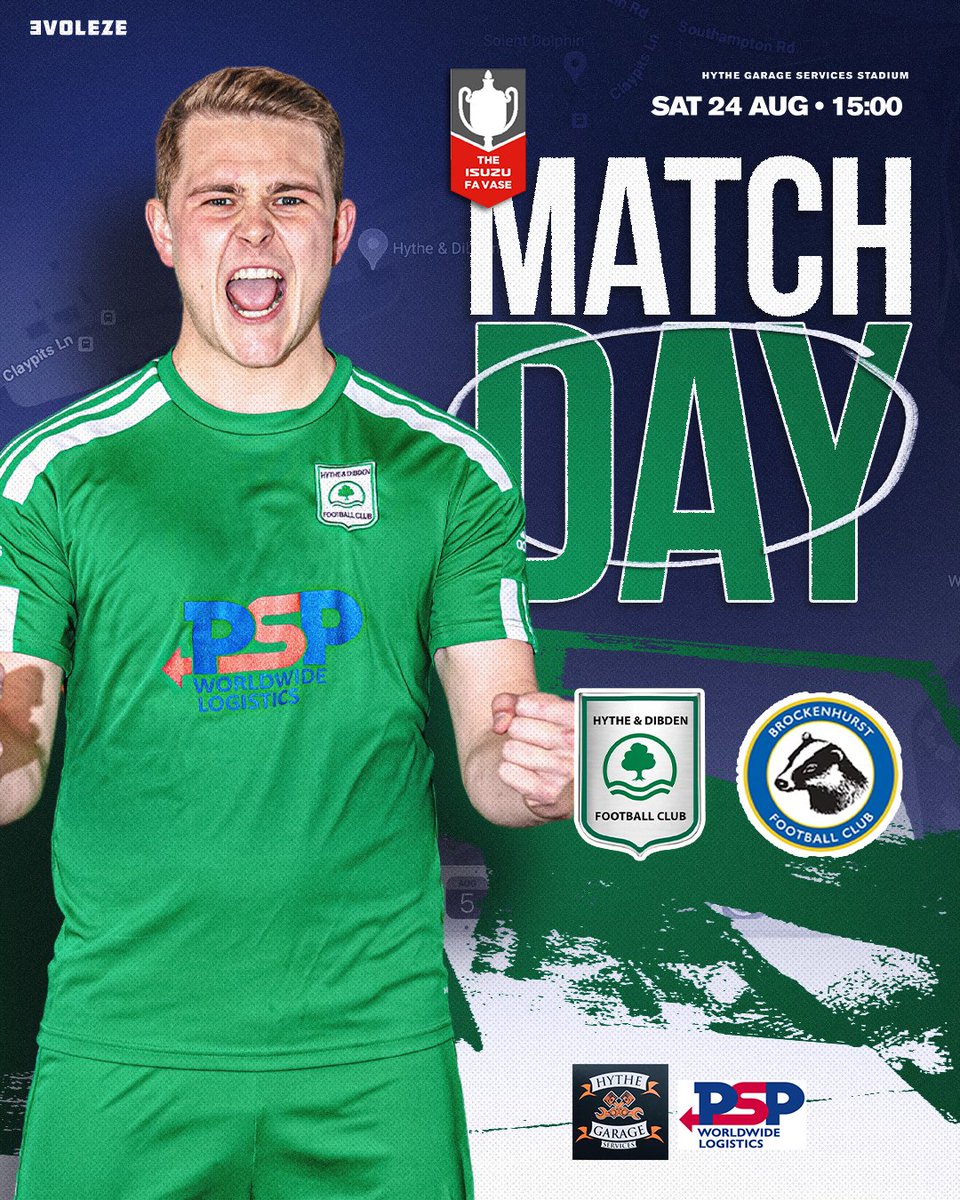 🇳🇬 IT'S FA VASE MATCH DAY!

🏆 <a href="/Isuzuuk/">Isuzu UK</a> FA Vase 1st Round Qualifying
🆚 <a href="/Brock_FC/">Brockenhurst FC</a>
⏰ KO off 3pm
🏟️ Hythe Garage Services Stadium SO45 5TN
🎟️ Adults £7 / Con £4 / U14 Free
🍺 &amp; 🍔 available

<a href="/FlWessex/">Velocity Wessex League Podcast</a> <a href="/Lymingtontimes/">Advertiser & Times</a> <a href="/swsportsnews/">South West Sports News</a> <a href="/WessexLeague/">Velocity Wessex League</a>