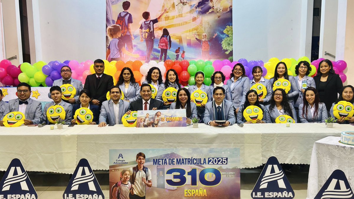 EducacionUPN's tweet photo. 🎉 ¡Un día de celebración! Las Asociaciones Educativas Adventistas del Norte 🇵🇪 presentan con entusiasmo sus metas de matrículas 🟰 Oportunidades de Salvación para el año 2025. 👑
Sumando un total de 13,116 estudiantes a nivel de la Unión Peruana del Norte.🤩 #OurMasterIsComing https://t.co/qyK5EYwDxV