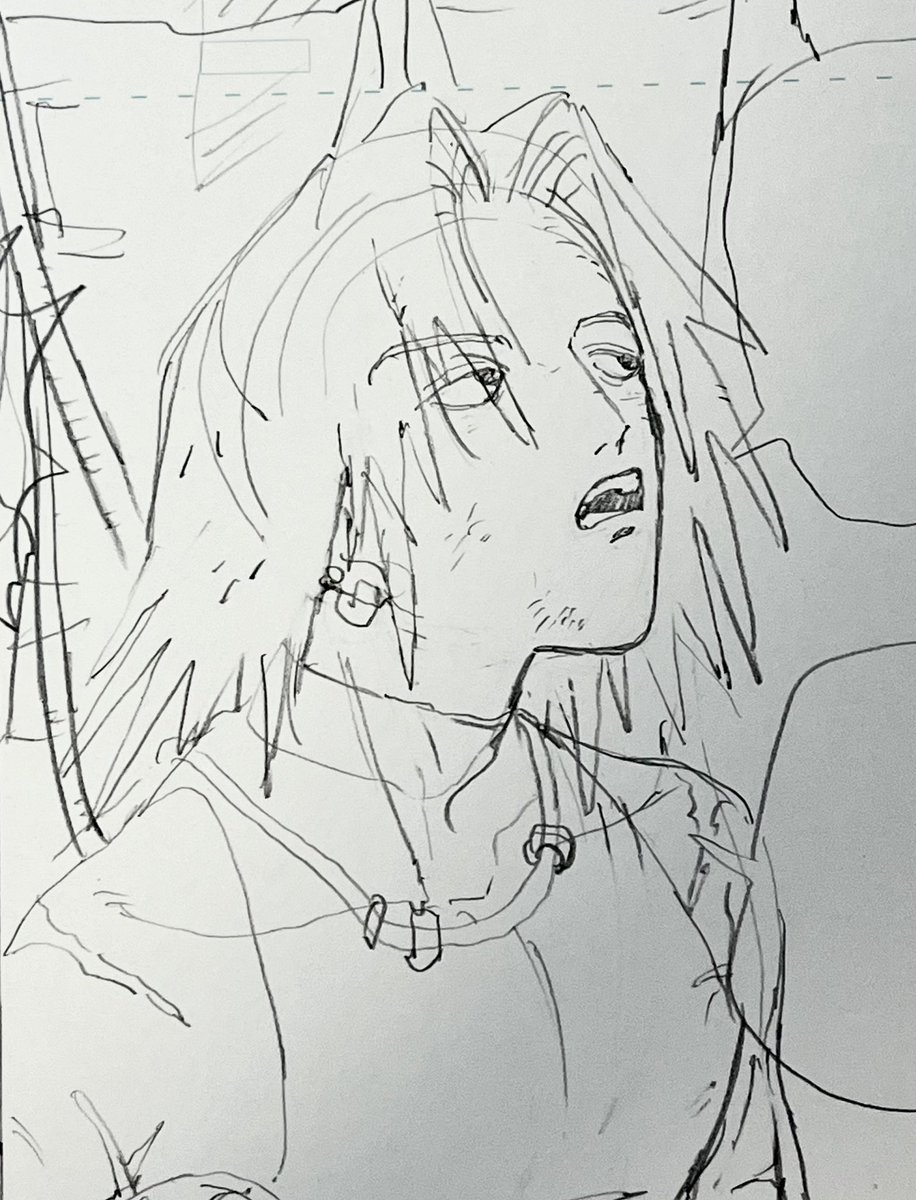 ペン入れしてるんだけど絶賛魂剥がしになってるので下書きをご覧頂けると嬉しい 
