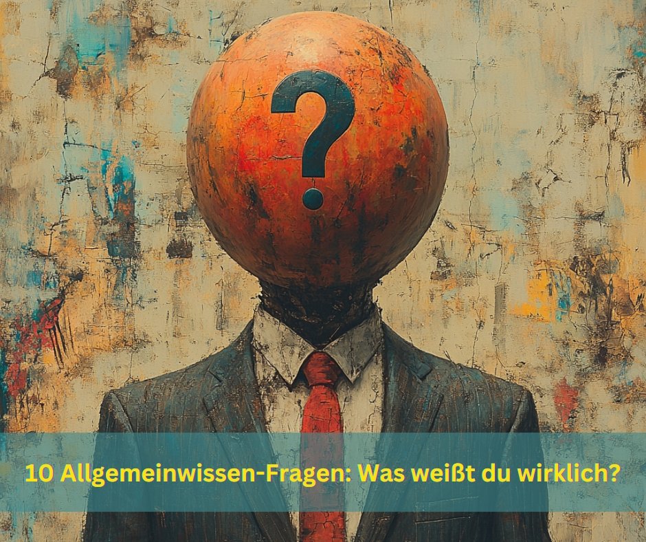 Bist du ein Alleskönner? Dann beweise es bei den 10 Allgemeinwissen Fragen!
bit.ly/46XuucZ
#Quiz #Quizworld #Allgemeinwissen