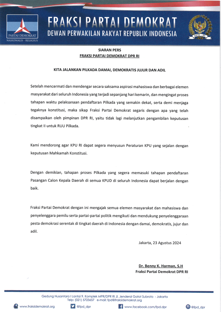 Partai Demokrat tweet media