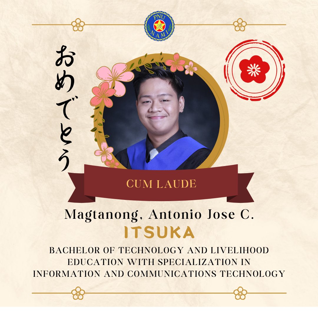 PNUNami_Manila's tweet photo. "𝑵𝒐 𝒎𝒂𝒕𝒕𝒆𝒓 𝒉𝒐𝒘 𝒉𝒂𝒓𝒅 𝒐𝒓 𝒊𝒎𝒑𝒐𝒔𝒔𝒊𝒃𝒍𝒆 𝒊𝒕 𝒊𝒔, 𝒏𝒆𝒗𝒆𝒓 𝒍𝒐𝒔𝒆 𝒔𝒊𝒈𝒉𝒕 𝒐𝒇 𝒚𝒐𝒖𝒓 𝒈𝒐𝒂𝒍." 
~ 𝑴𝒐𝒏𝒌𝒆𝒚 𝑫. 𝑳𝒖𝒇𝒇𝒚

Cheers to all graduating Namijins! ごぞつぎょう おめでとう ございます! 🎓🎊💓

#IkuzoNAMI

🖼️NamiArtist: Hitoko

~ 3/5 https://t.co/HHG6g2Zuqv