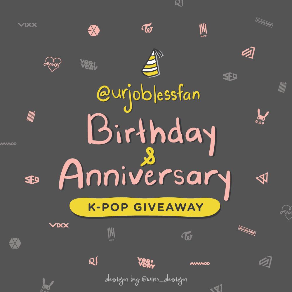 urjoblessfan's tweet photo. MALAYSIA ONLY)

🎉@urjoblessfan Birthday and Anniversary #GIVEAWAY 🎉

Prizes (refer rules below):
1. 1 × concert/ fan meeting/ event ticket
2. 1 × album

Rules:
- RT &amp; LIKE this tweet
- Reply with prize you want (concert name / album title)

Winner announcement 5th September 🎈 https://t.co/7cyGy5wugd