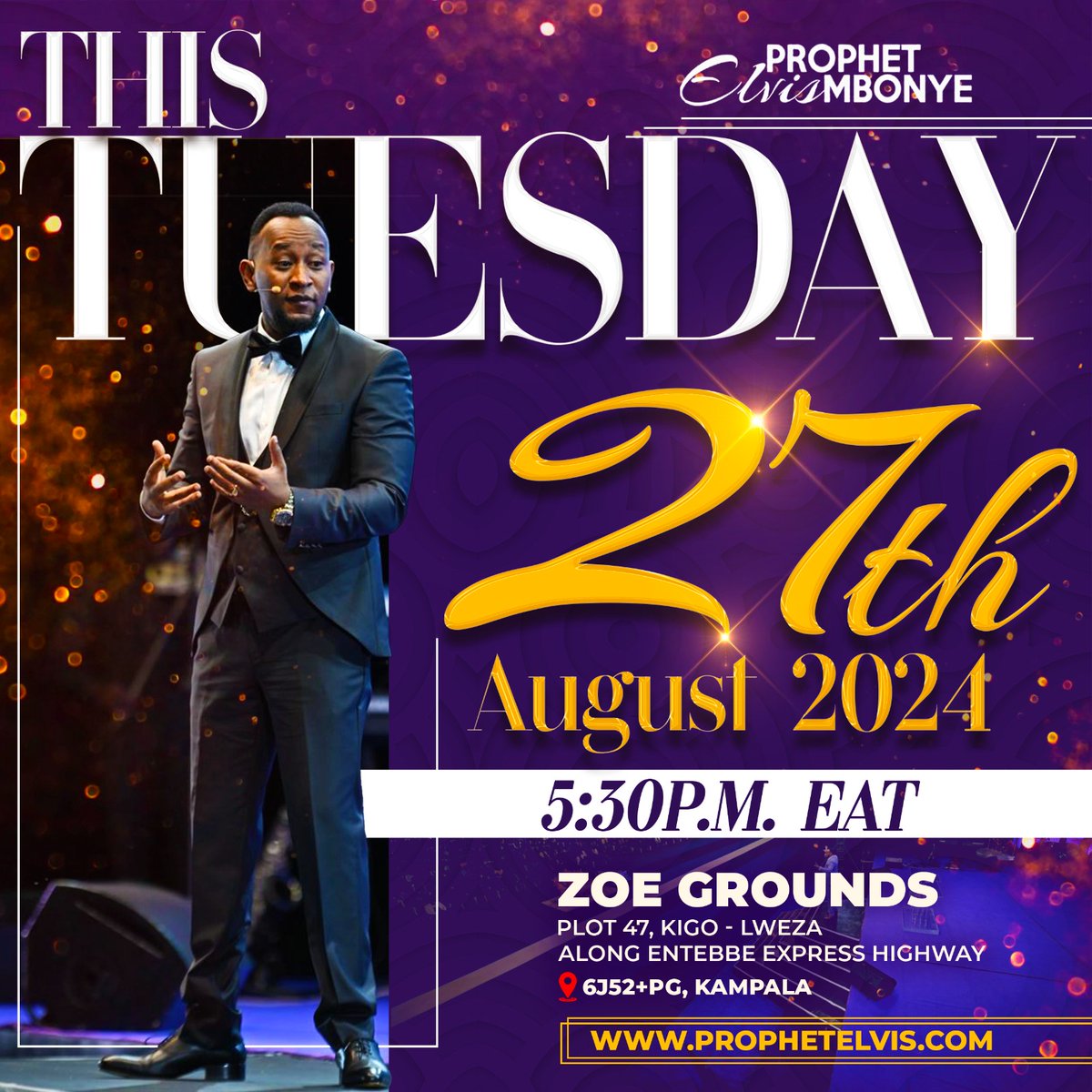 Prophet_elvis's tweet photo. Prophet Elvis Mbonye this Tuesday August 27, 2024 5:30 pm at Plot 47 Kigo Lweza, Kampala Uganda.
📍https://t.co/pRyYT597ny
#ProphetElvisMbonye https://t.co/A3WwhEU8sZ