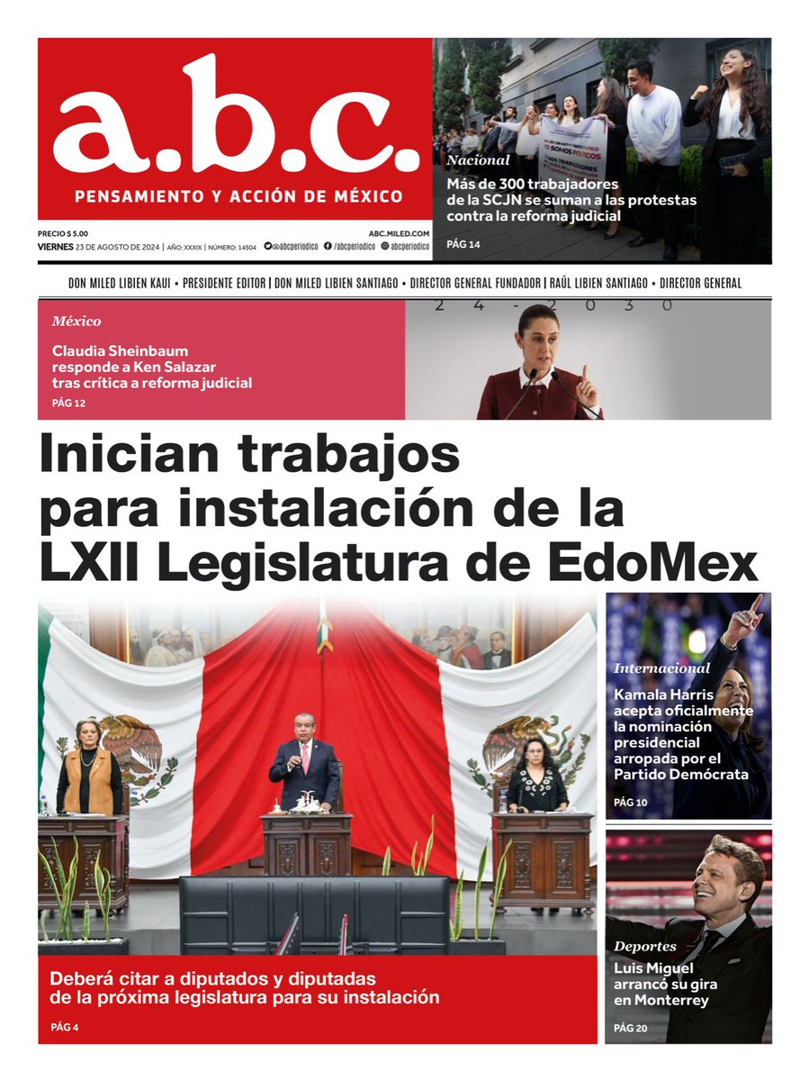 noticiasmiled's tweet photo. #portada
A.B.C Periódico
Consíguelo en tu puesto de revistas.
#noticiasmiled #periodicoabc https://t.co/WEYx0rsAyg