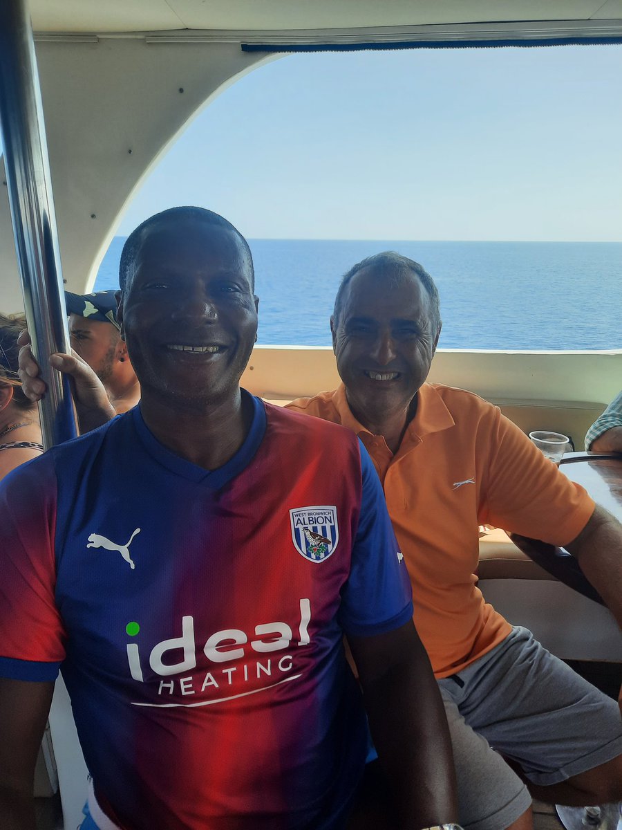 Wsimpson67Wayne's tweet photo. Had a lovely day yesterday with you tube influencer [Cyprus insight] and many others ,we drank ate and swam I'll be home for Saturday with the belief of a result against Stoke City  #wba https://t.co/io8uI8CQkn