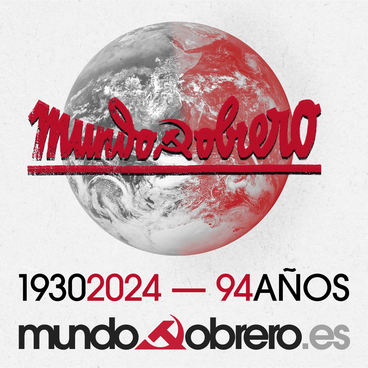 mundoobrero's tweet photo. 🎂 ¡Mundo Obrero cumple 94 años! 🎂
📰 Información, comunicación y formación al servicio de la clase trabajadora
✊🏼 ¡Gracias por vuestro apoyo! 🔻🚩 https://t.co/ZpnmoogPI4
